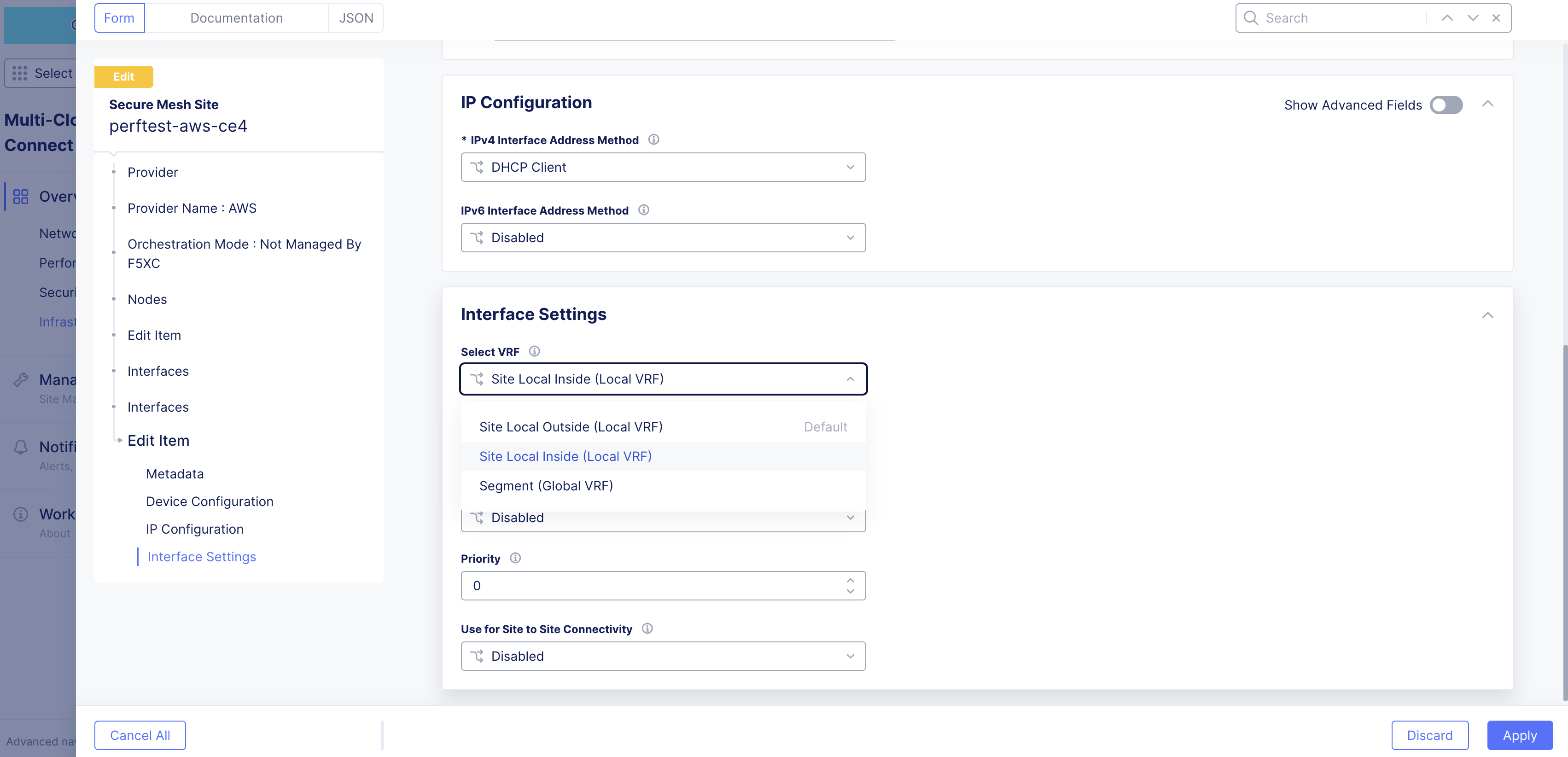 Figure: Edit Interface