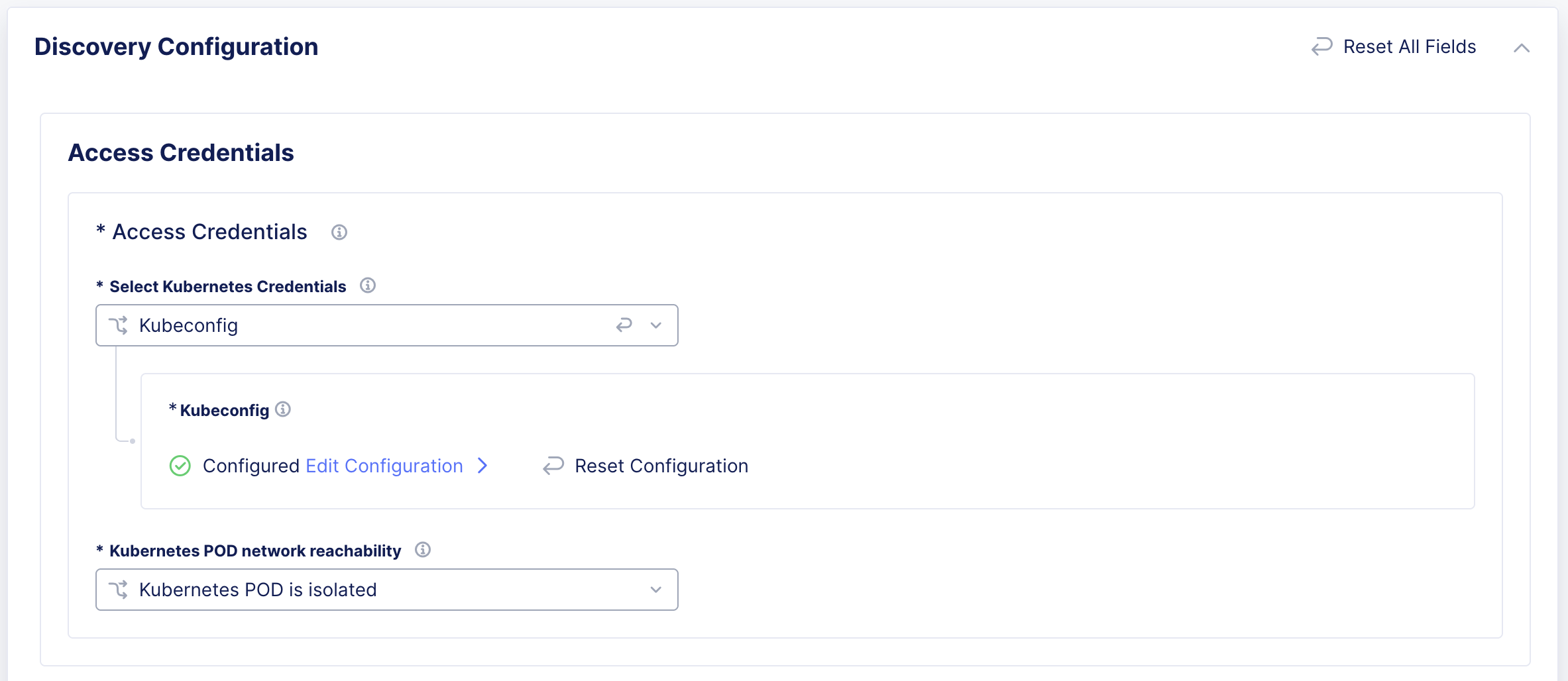 Figure: Configure Access Credentials